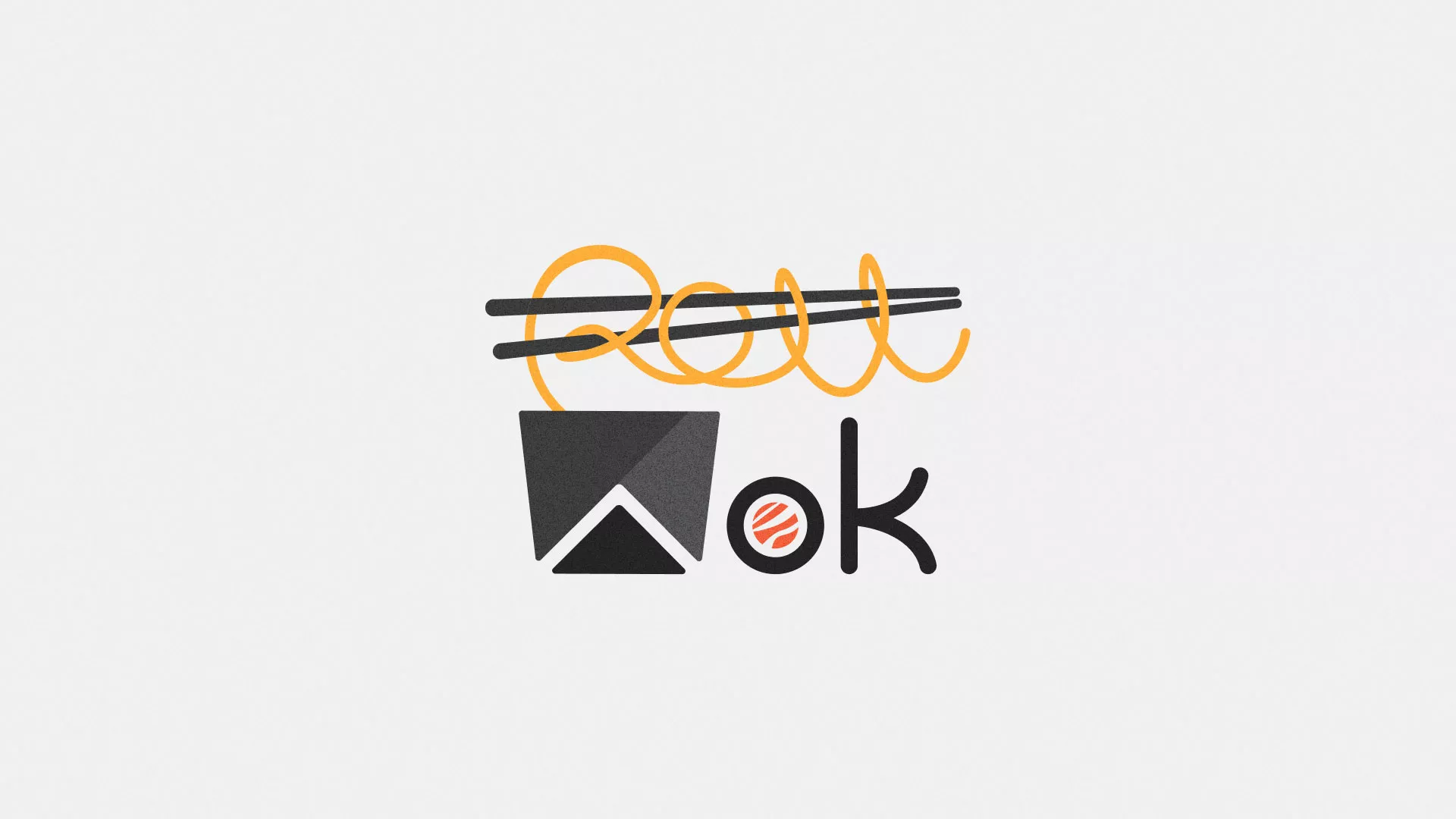 Разработка логотипа суши-бара «Roll Wok Club» в Нязепетровске