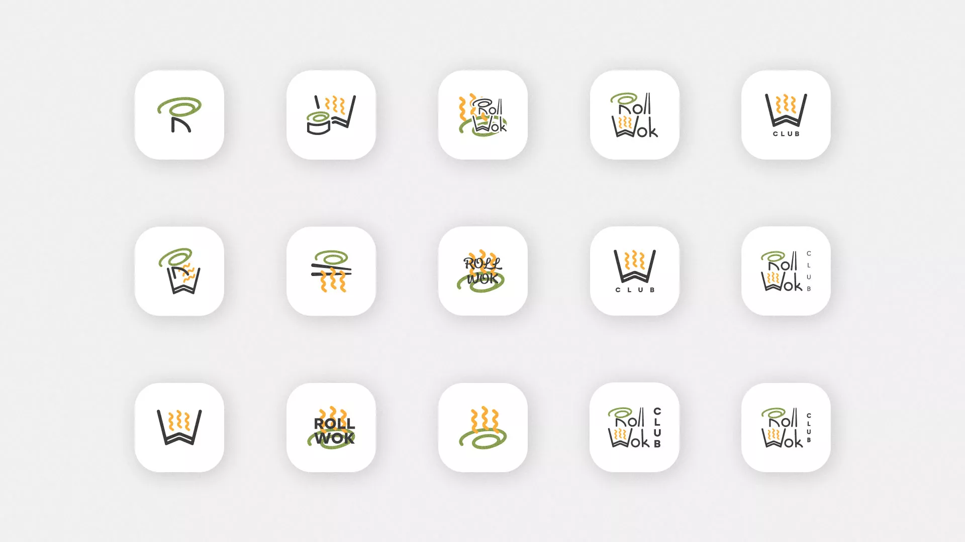 Разработка иконки приложения суши-бара «Roll Wok Club» в Нязепетровске